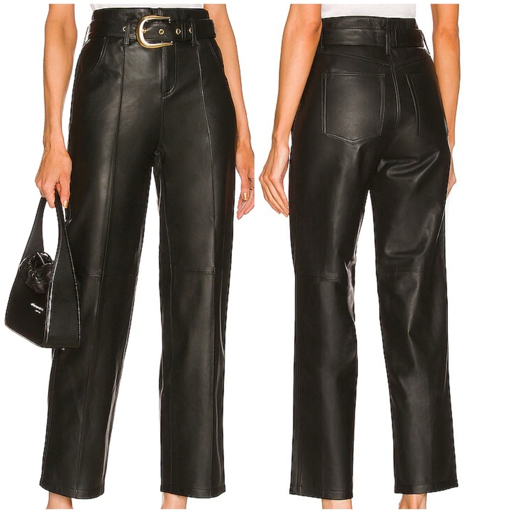 Lovers and Friends Kisha Black Leather Pant Size XS